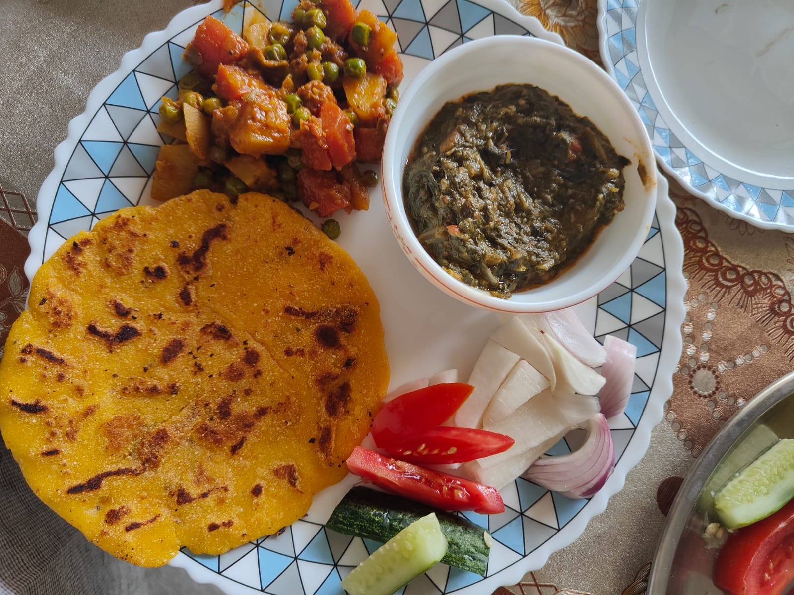 Bhakri with palak